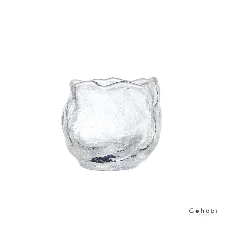 Gohobi Handmade Wabi Sabi Round and Square Glass Tea Cup