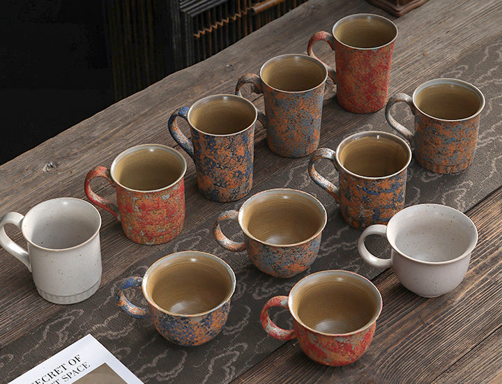 Tasse à café japonaise Gohobi émaillée à bulles faite à la main