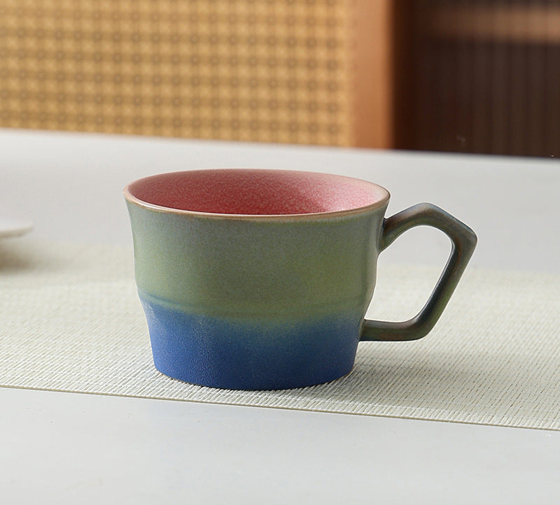 Gohobi Tasse à café japonaise faite à la main avec soucoupe 010