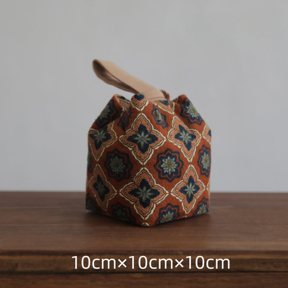 Gohobi Floral Old Pattern Teaware Storage Travel Bag Shifuku
