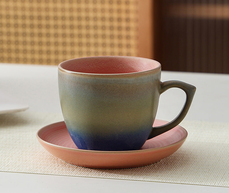 Gohobi Tasse à café japonaise faite à la main avec soucoupe 010