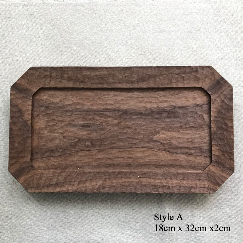 Gohobi Handcrafted Black Walnut Rectangular Serving Tray