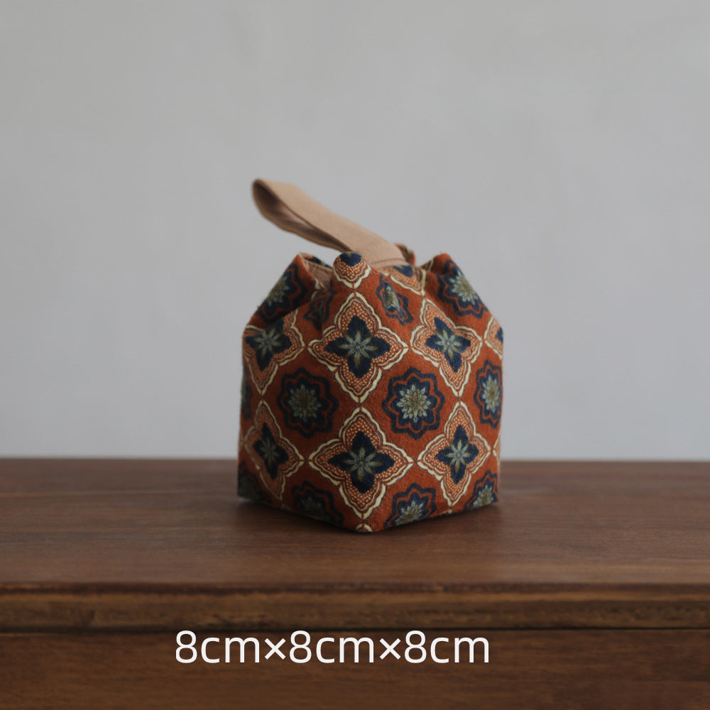 Gohobi Floral Old Pattern Teaware Storage Travel Bag Shifuku