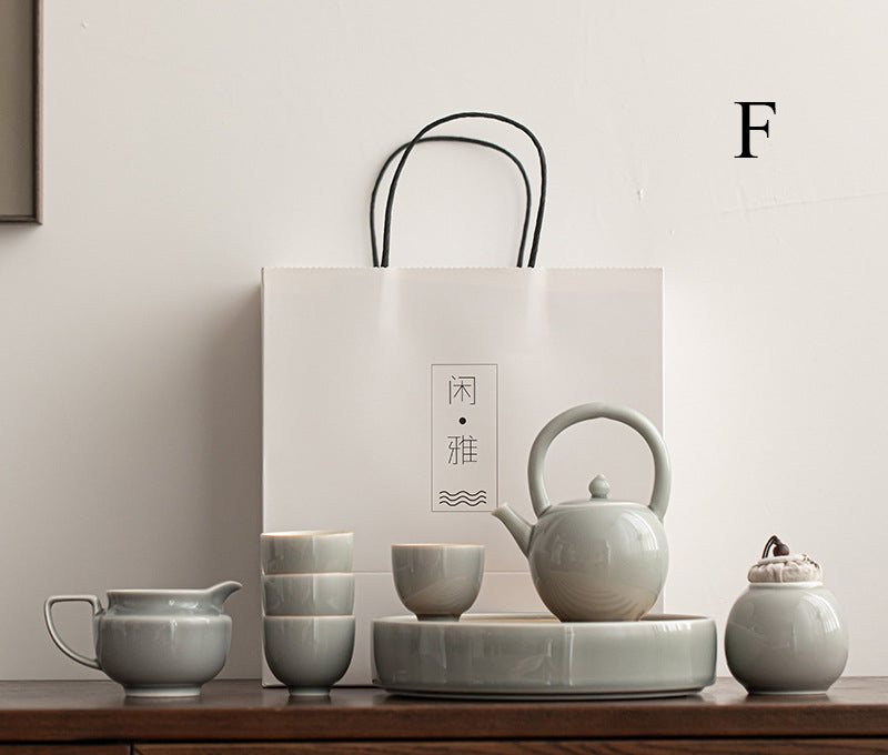 Gohobi Japanese Style Ice Grey and Green Tea Set 001