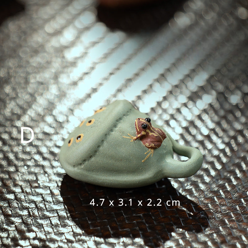 Gohobi Yixing Purple Sand Spray Tea Pet Handmade Frog(Clearance)