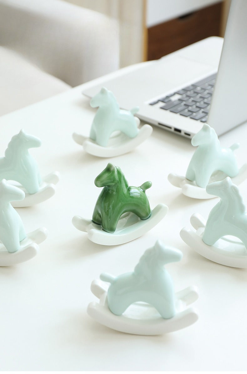 Gohobi Ceramic Rocking Horse Ornament