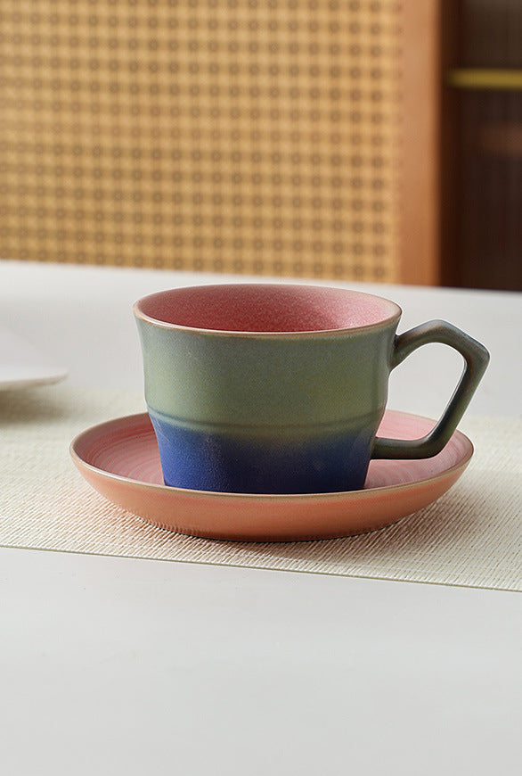 Gohobi Tasse à café japonaise faite à la main avec soucoupe 010