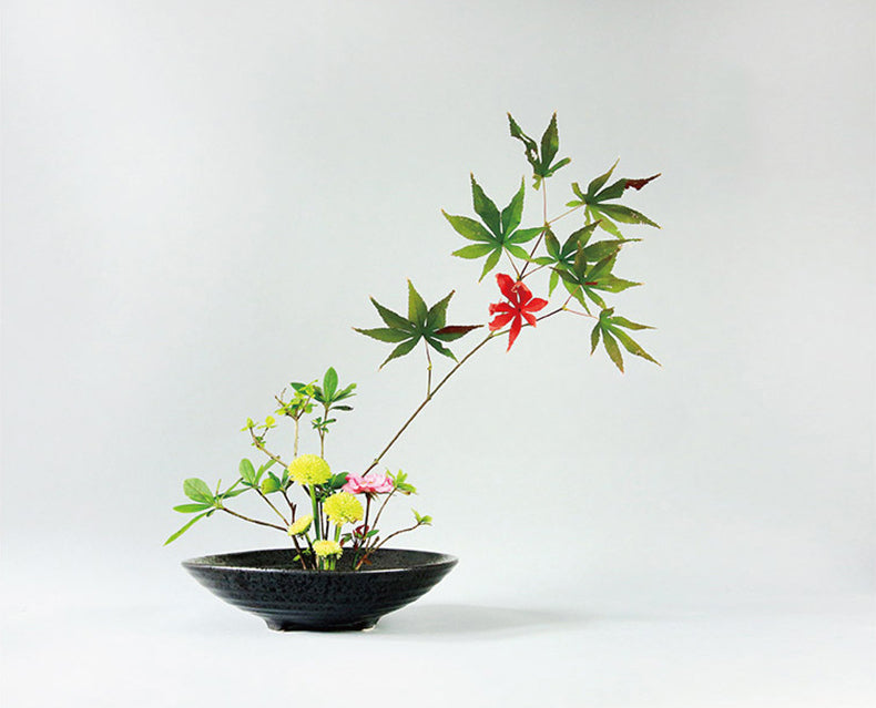 Grand vase Ikebana à trois pieds de style japonais Gohobi 008
