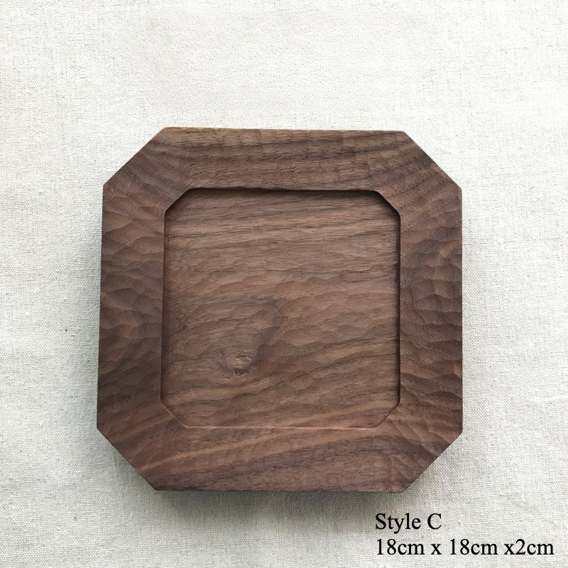 Gohobi Handcrafted Black Walnut Rectangular Serving Tray