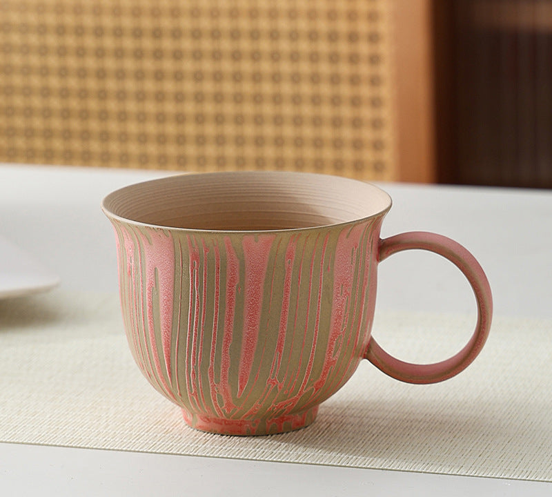 Gohobi Tasse à café japonaise faite à la main avec soucoupe 010