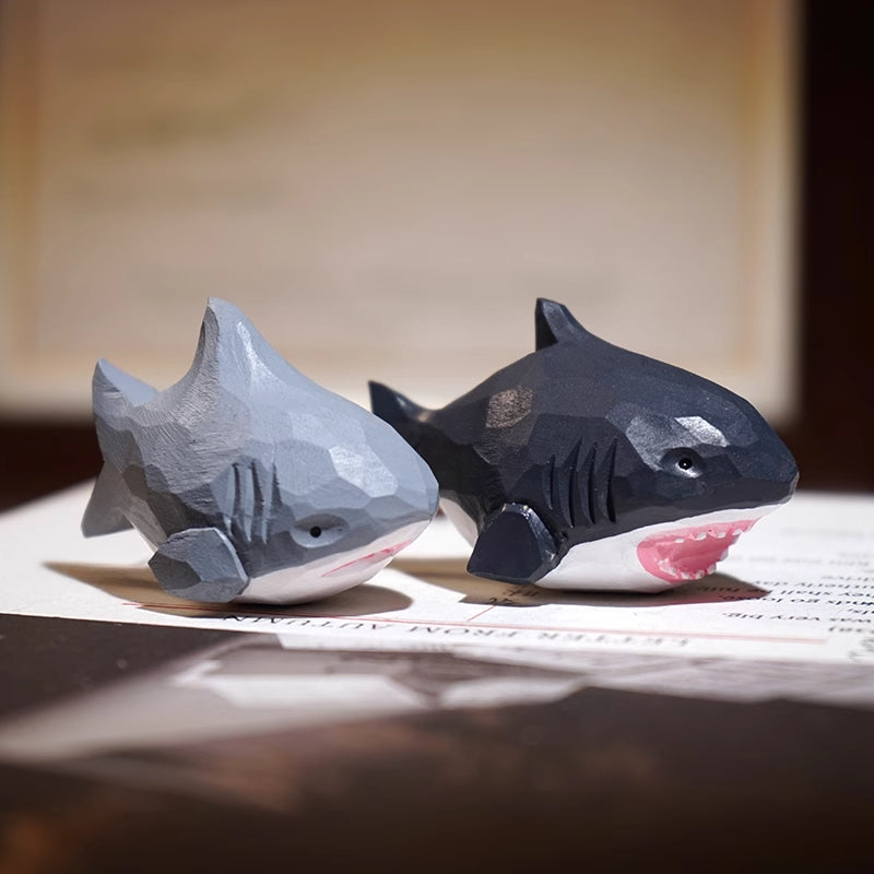 Gohobi Handcrafted Wooden Shark Ornament