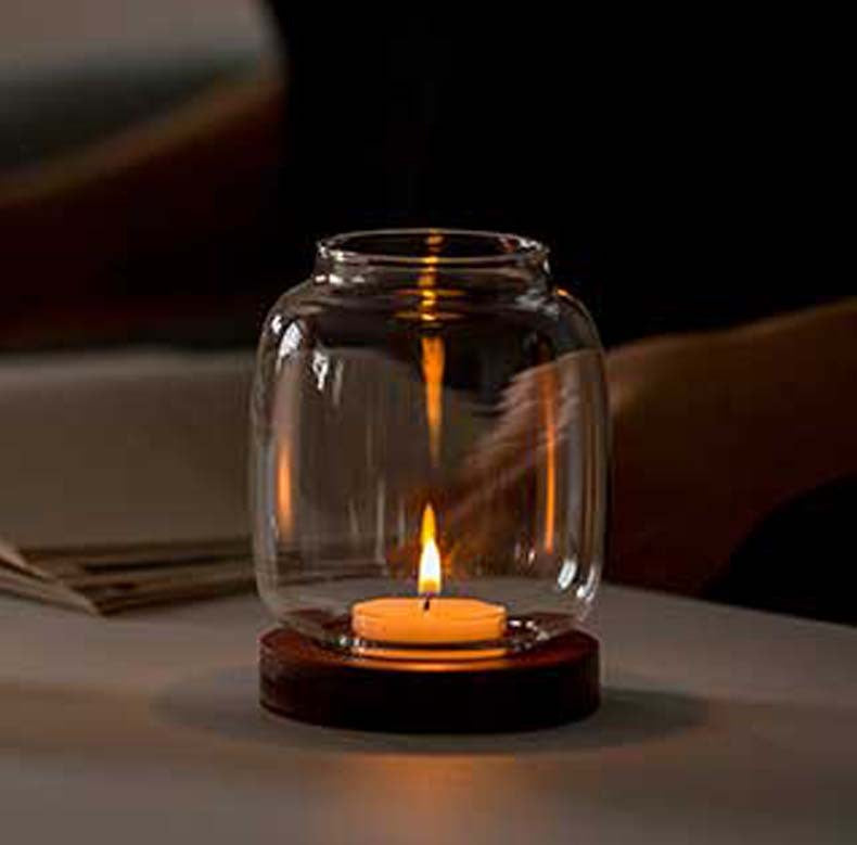 Décoration de bougie en verre rétro zen Gohobi