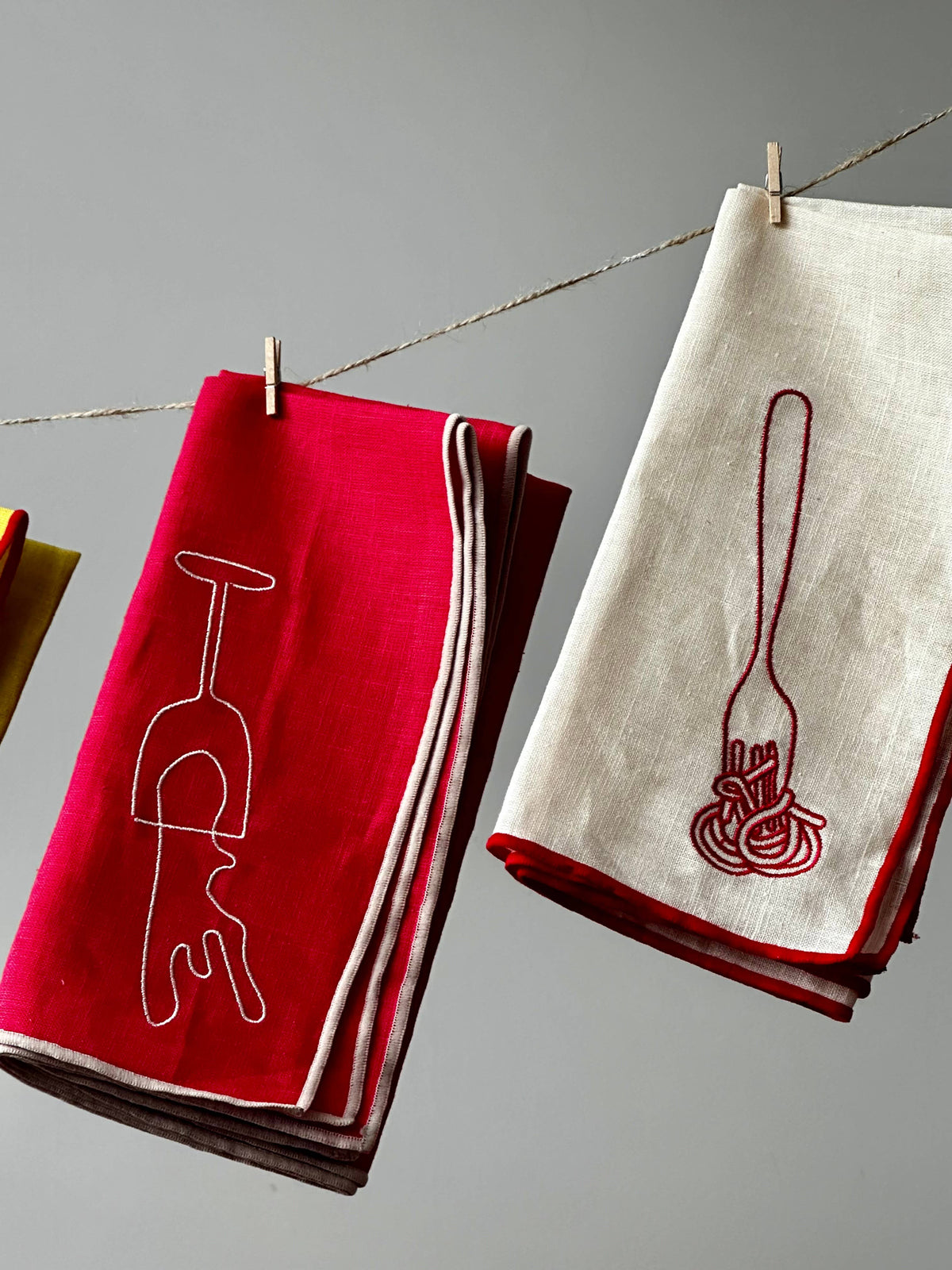 MÆGEN Linen Blend Napkins - Spaghetti (Set of 2)