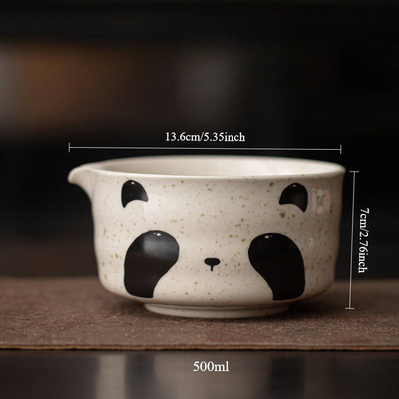Gohobi Ceramic Matcha Set 045 Panda and Cat