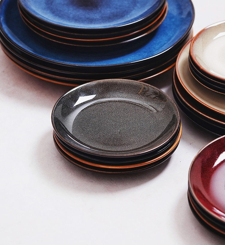 Gohobi Kiln-Change Ceramic Flat Dining Plate