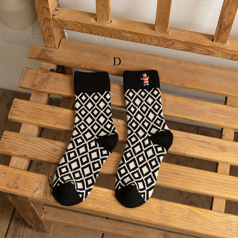 Chaussettes à motif animalier Gohobi Black Bear