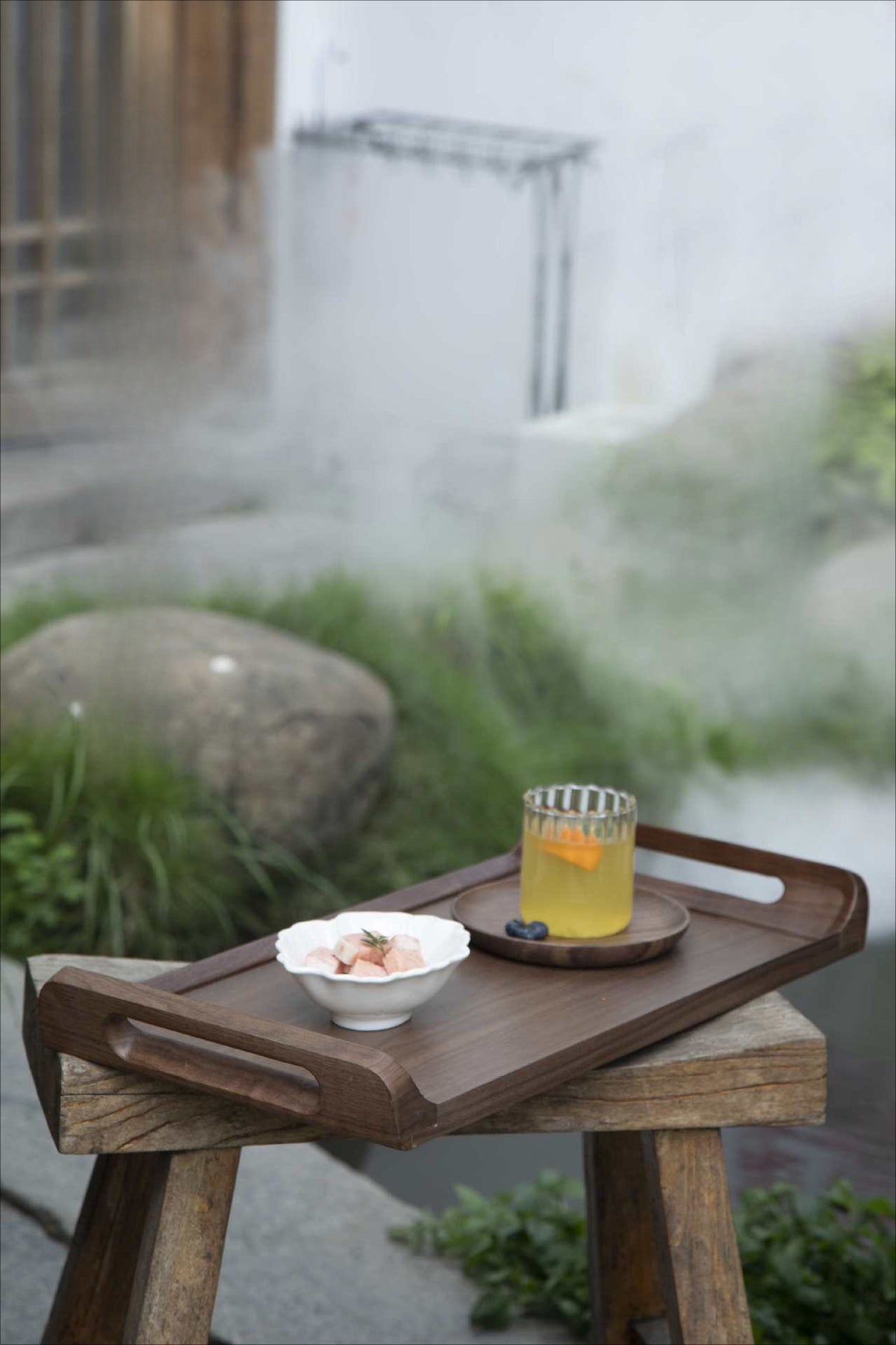 Gohobi Black Walnut Solid Wood Tea Tray