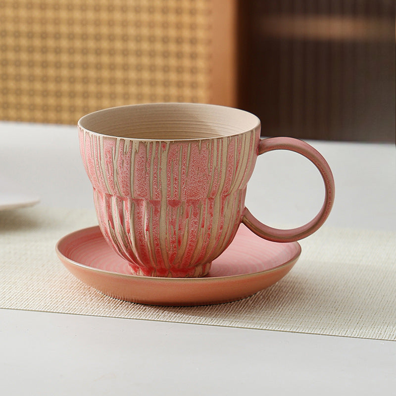 Gohobi Tasse à café japonaise faite à la main avec soucoupe 010