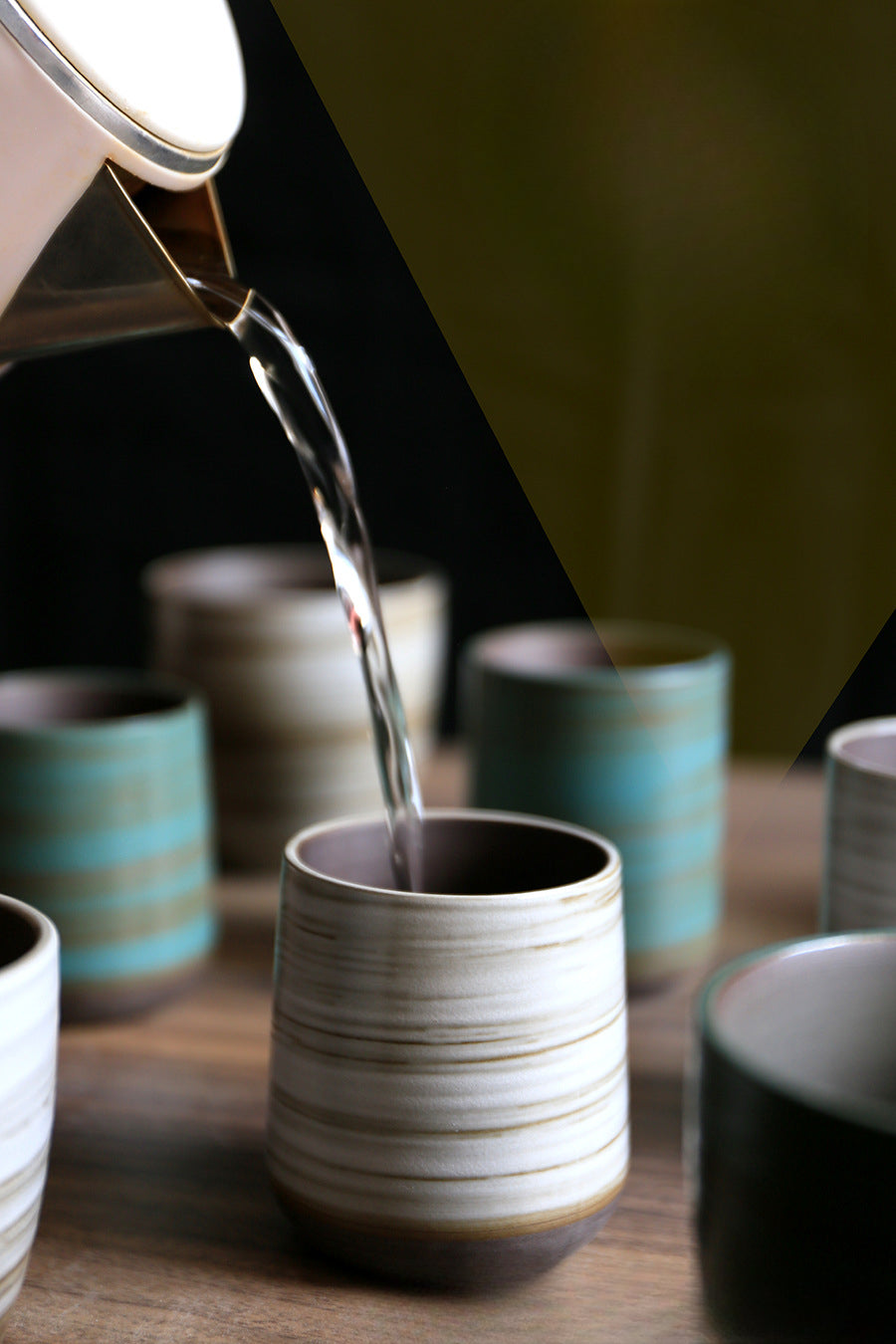 Gohobi Hand-Painted Kiln-Changed Ceramic Cup