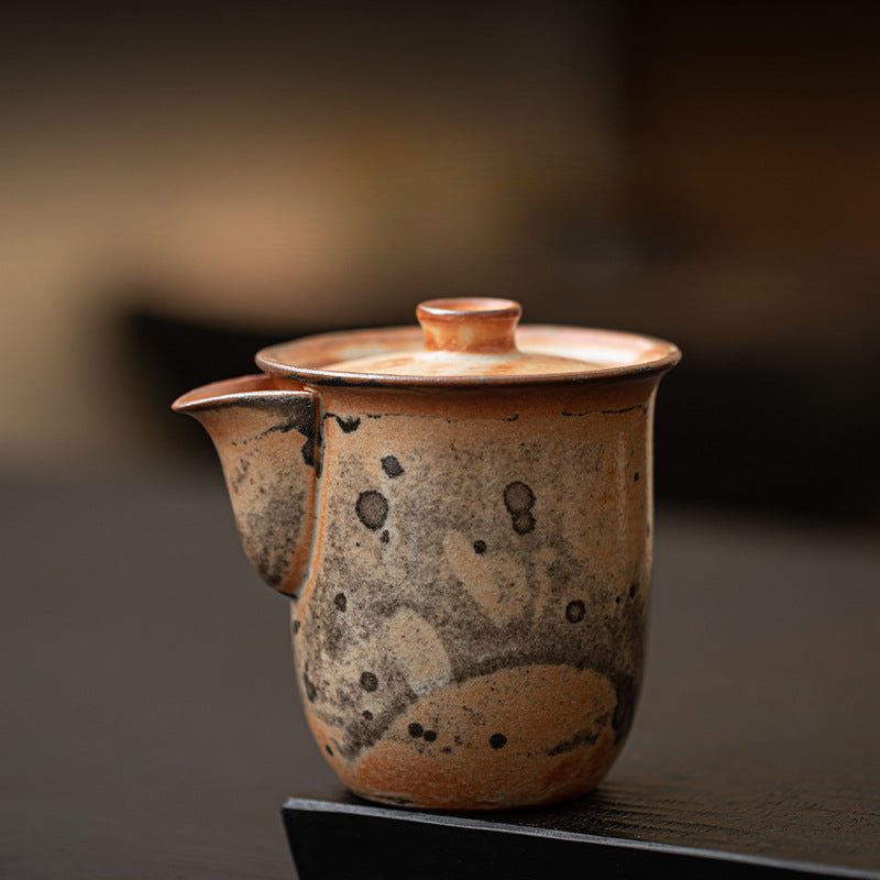 Gohobi Handmade Black Ink Hand-painted Cat Gaiwan 008 Hohin Teapot