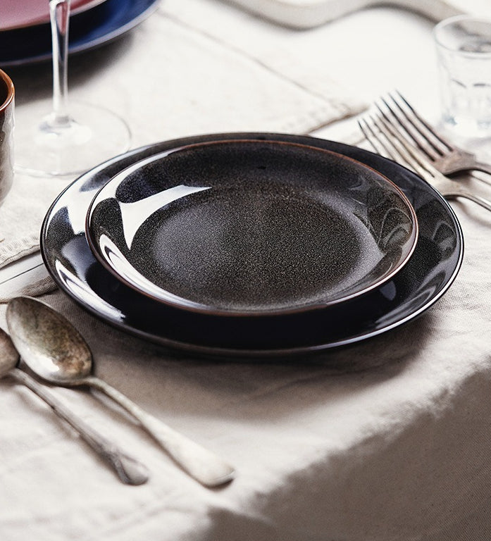 Gohobi Kiln-Change Ceramic Flat Dining Plate