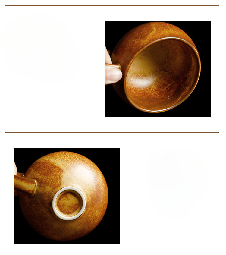 Gohobi Tasse à café japonaise faite à la main avec soucoupe 007