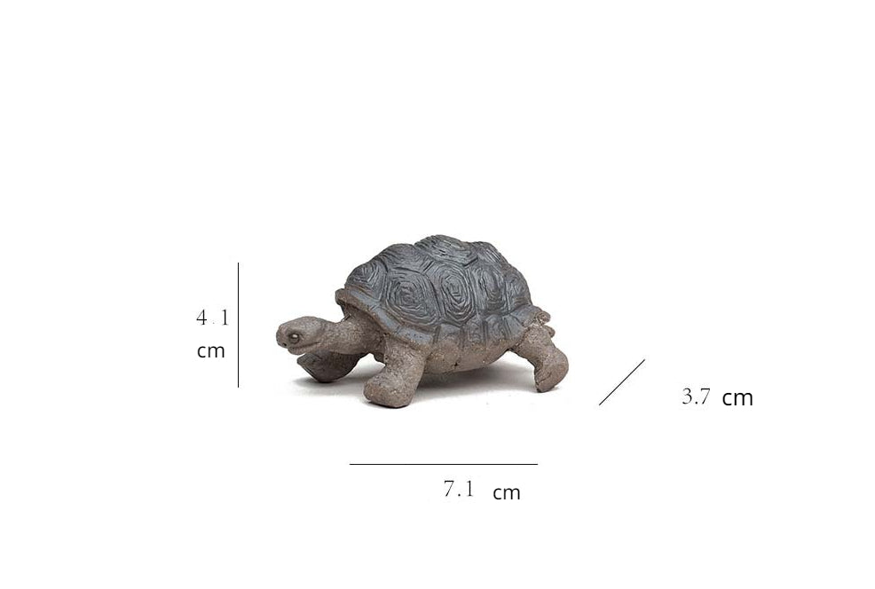 Gohobi Handmade Ceramic YiXing Clay Land Turtle Ornament Tea Pet