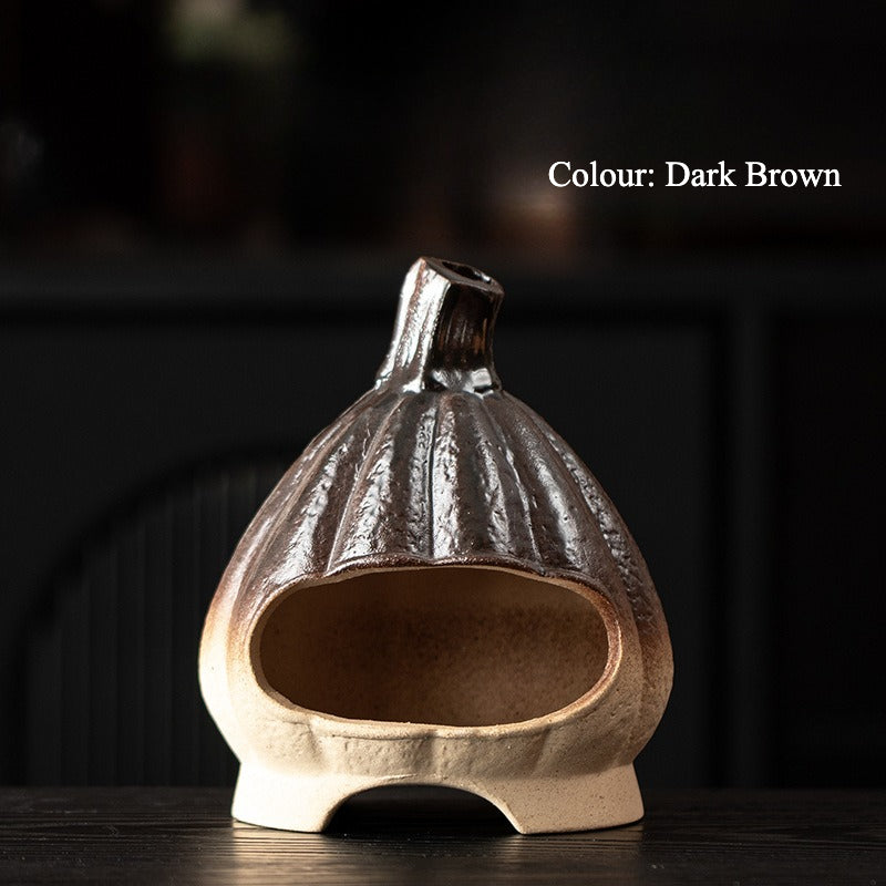 Gohobi Pumpkin Ceramic Aromatherapy Fireplace Burner