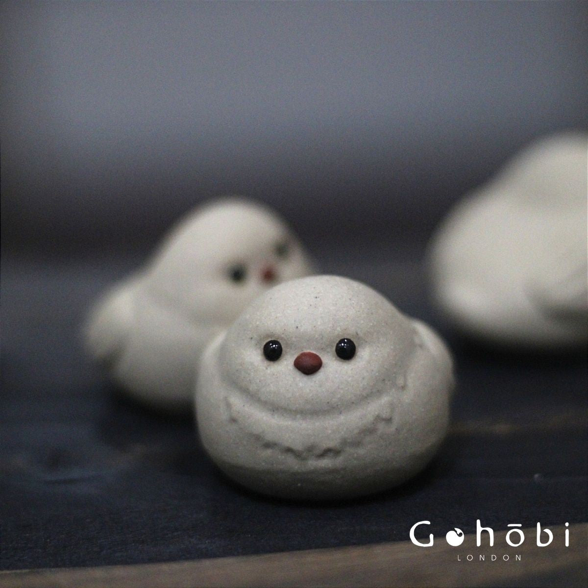 Gohobi Handmade Snowy Owl Tea Pet – Yixing Purple Clay Cute Tea Ornament