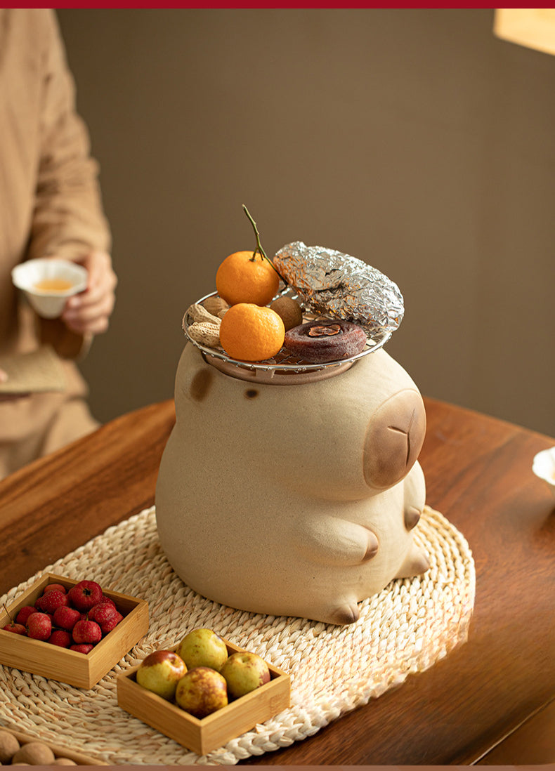 Gohobi Traditional Teapot and Stove Set 002 Capybara