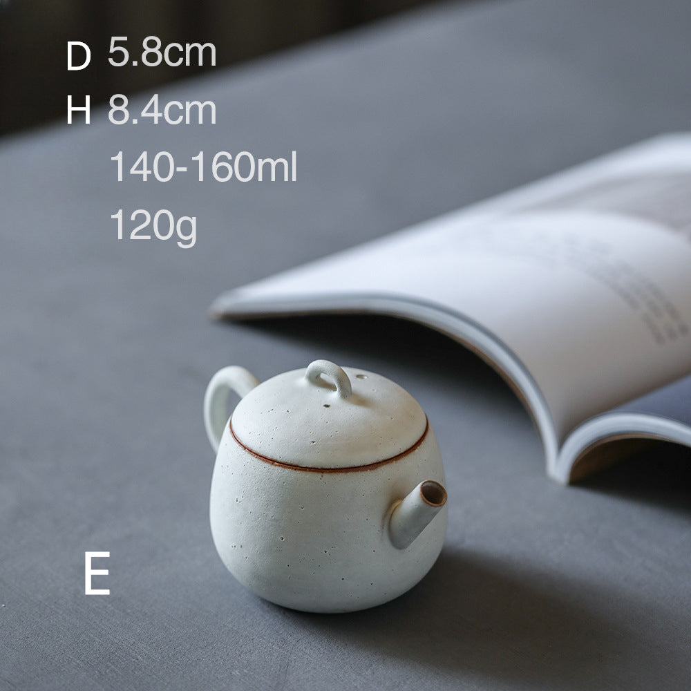 Gohobi Handmade Pulverised Kohiki White Teapots