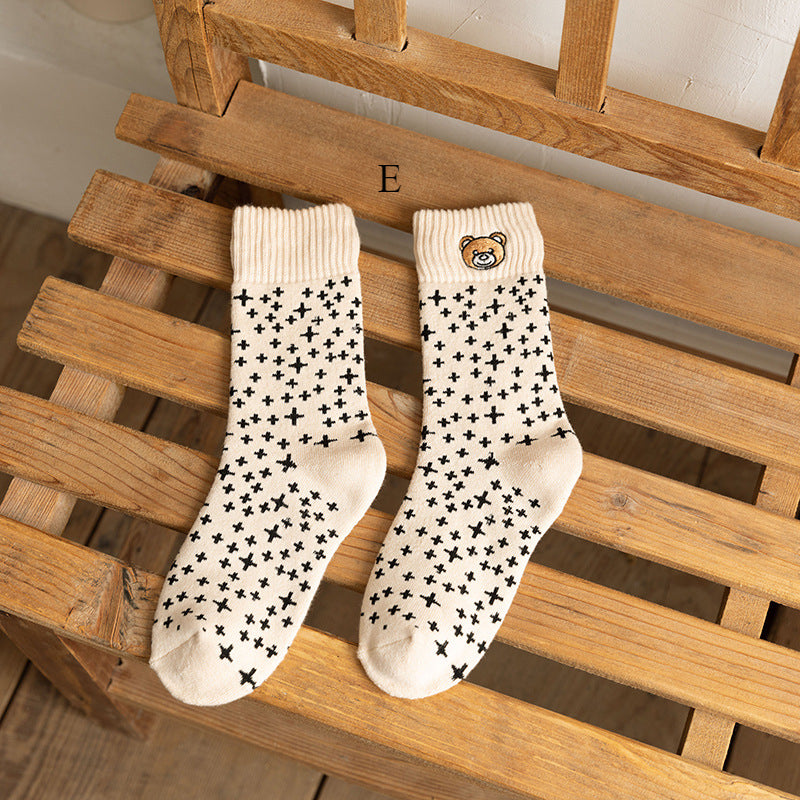 Chaussettes à motif animalier Gohobi Black Bear
