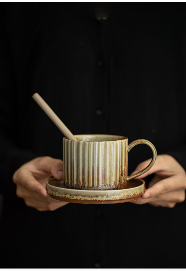 Ensemble de tasses à café et soucoupes en céramique de style japonais Gohobi 007