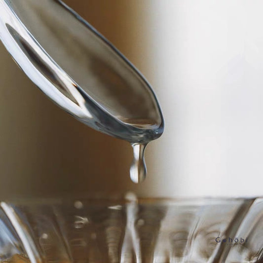 Gohobi Handcrafted Flower Glass Bowl with Spoon – Perfect for Matcha Ceremony, Lattes & Desserts