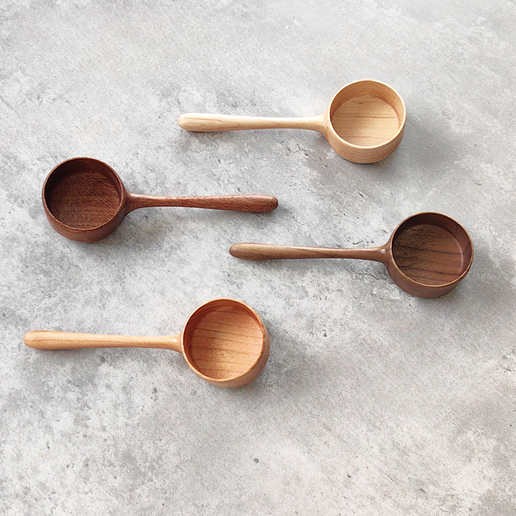 Cuillère doseuse à grains de café en bois faite main Gohobi 003