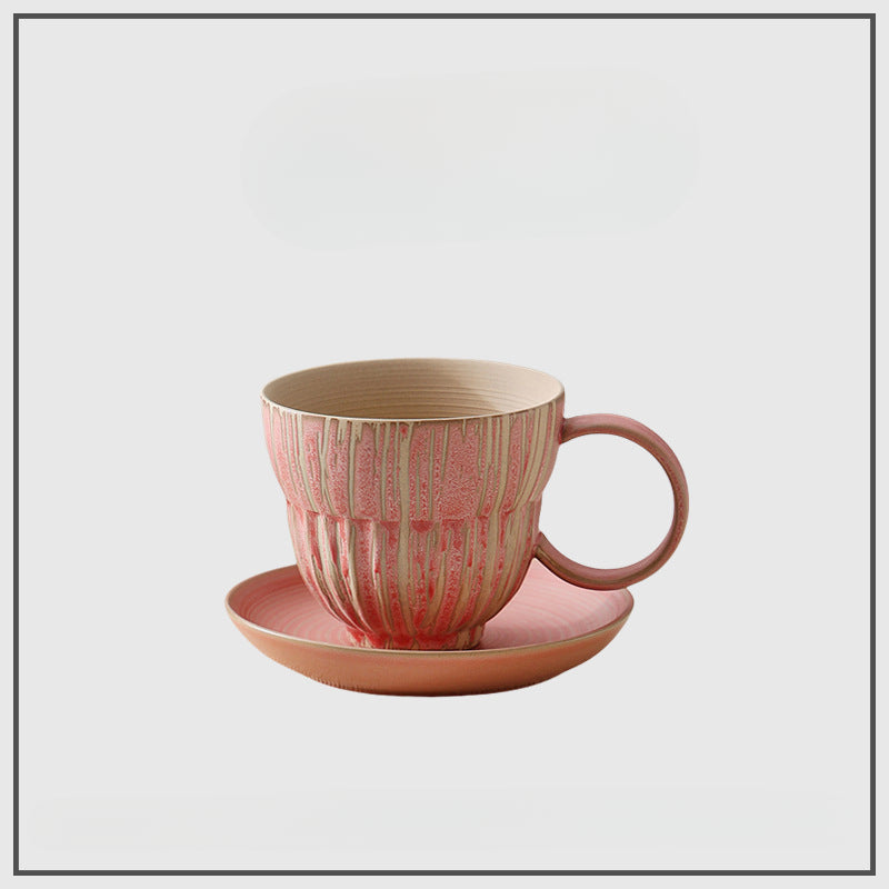 Gohobi Tasse à café japonaise faite à la main avec soucoupe 010