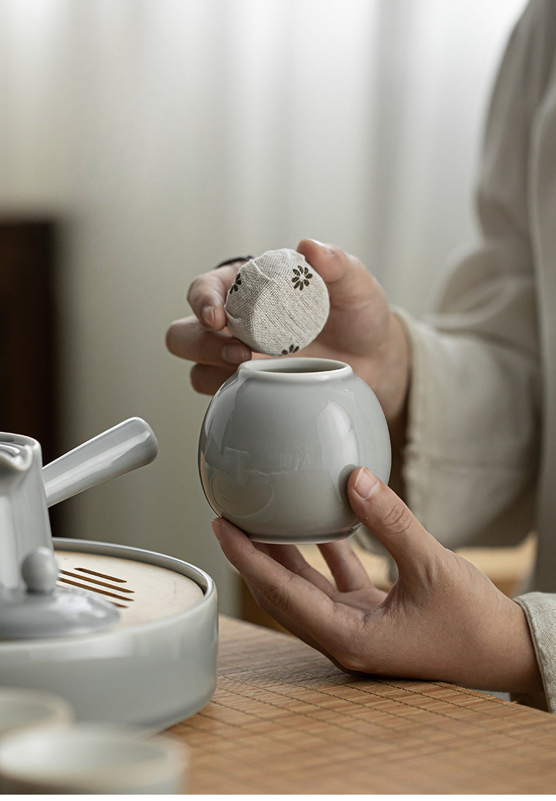Gohobi Japanese Style Ice Grey and Green Tea Set 001