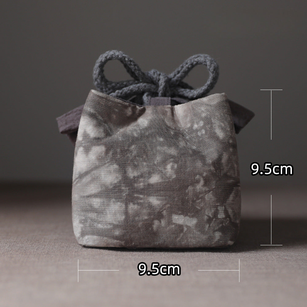 Gohobi Dyed Fabric Teaware Storage Travel Bag Shifuku