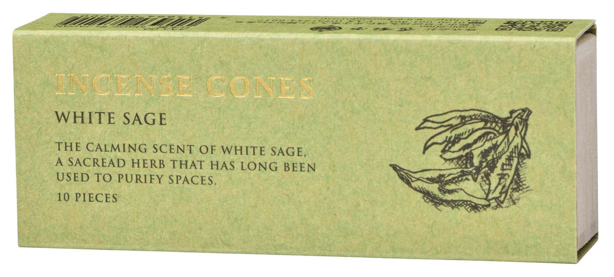 Incense Cones with Palo Santo Essential Oil - KOUSAIDO - White Sage