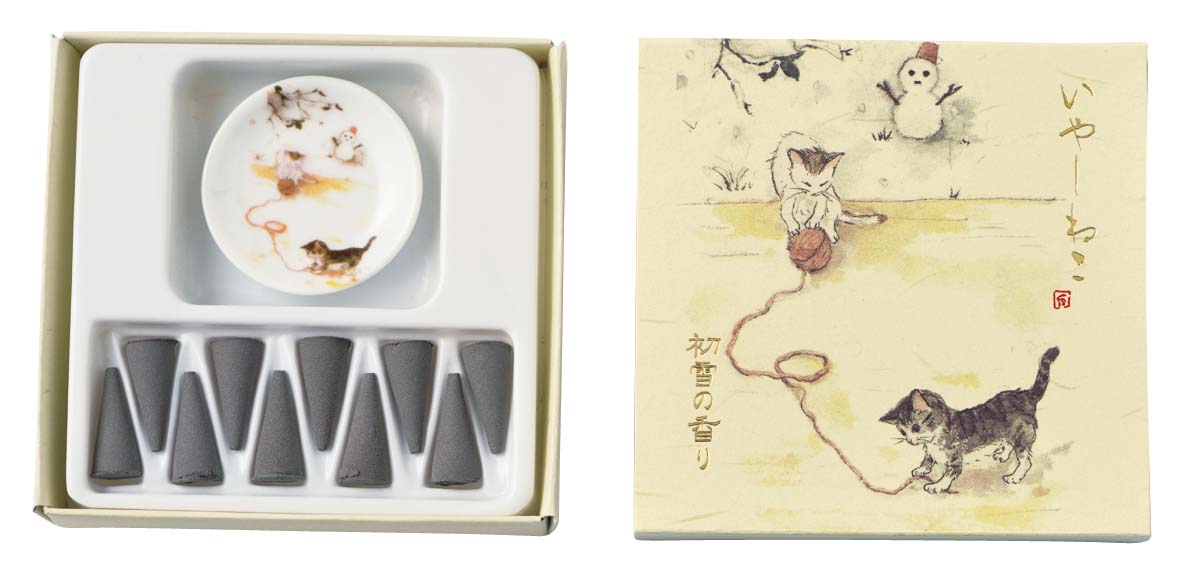 Neko Cone Incense Set - KOUSAIDO - First Snow