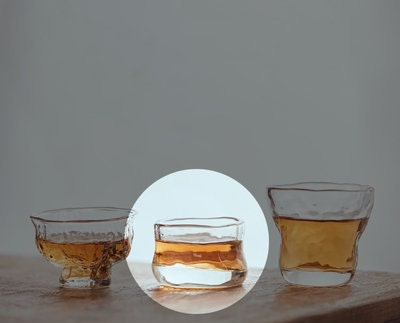Gohobi Handmade glass tea cup Chinese Gongfu tea Kung fu tea Japanese Chado wabi sabi