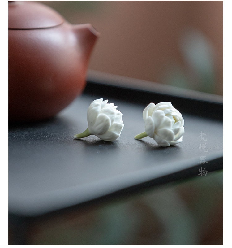 Gohobi A set of 3 handmade ceramic Arabian Jasmine Tea ornaments Tea pets Chinese Gongfu tea Kung fu tea Japanese Chado unique ornaments