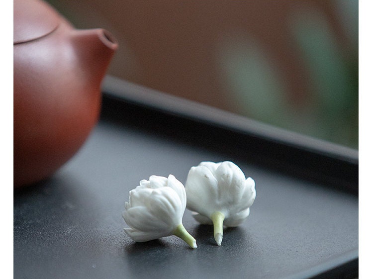 Gohobi A set of 3 handmade ceramic Arabian Jasmine Tea ornaments Tea pets Chinese Gongfu tea Kung fu tea Japanese Chado unique ornaments