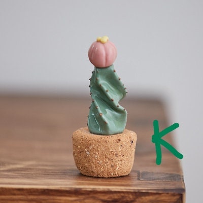 Gohobi Handmade cactus ceramic ornaments Japanese ornaments wedding birthday plant lover gift