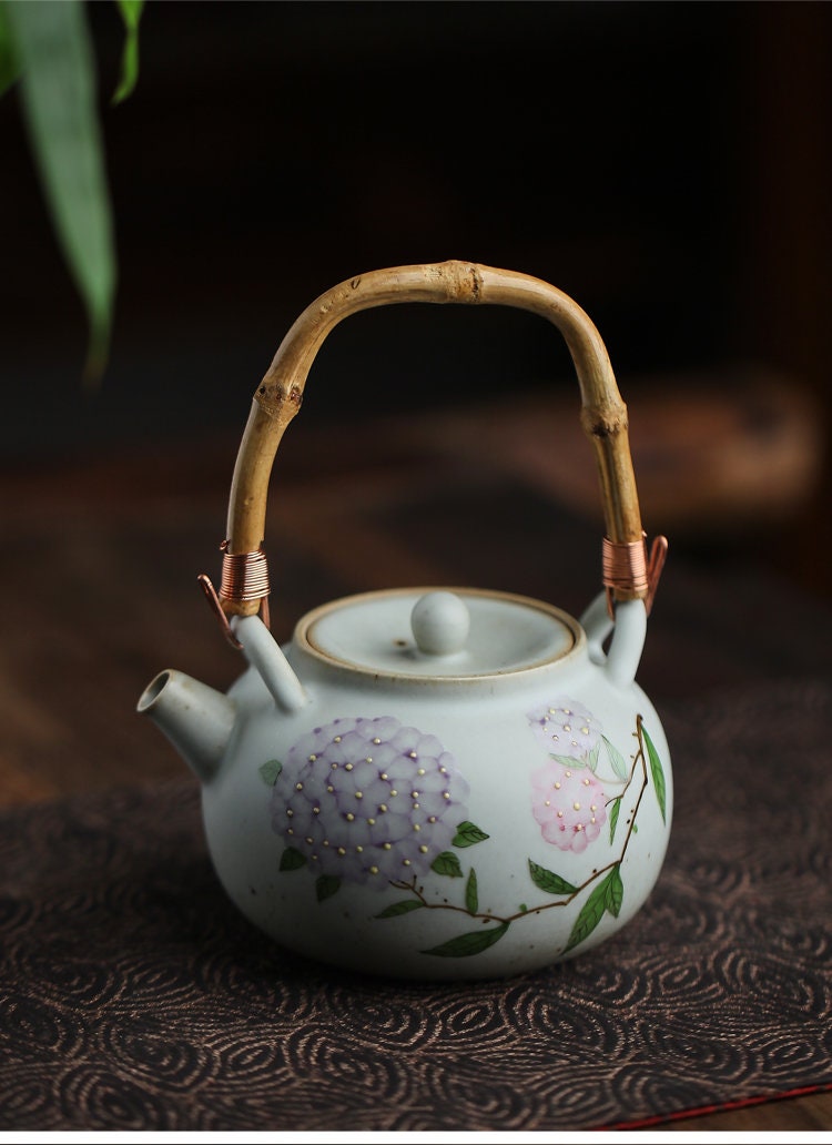 Gohobi Hand-painted Teapot Ceramic Chinese Gongfu tea Kung fu tea Japanese Chado