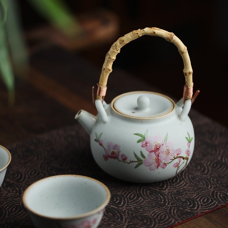 Gohobi Hand-painted Teapot Ceramic Chinese Gongfu tea Kung fu tea Japanese Chado