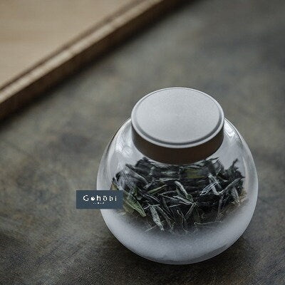 Gohobi Glass Tea Storage Jars Chinese Gongfu tea Kung fu tea Japanese Chado