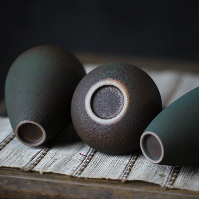 Gohobi Handmade ceramic zen vases vintage Japanese style table decoration house warming gift vase set