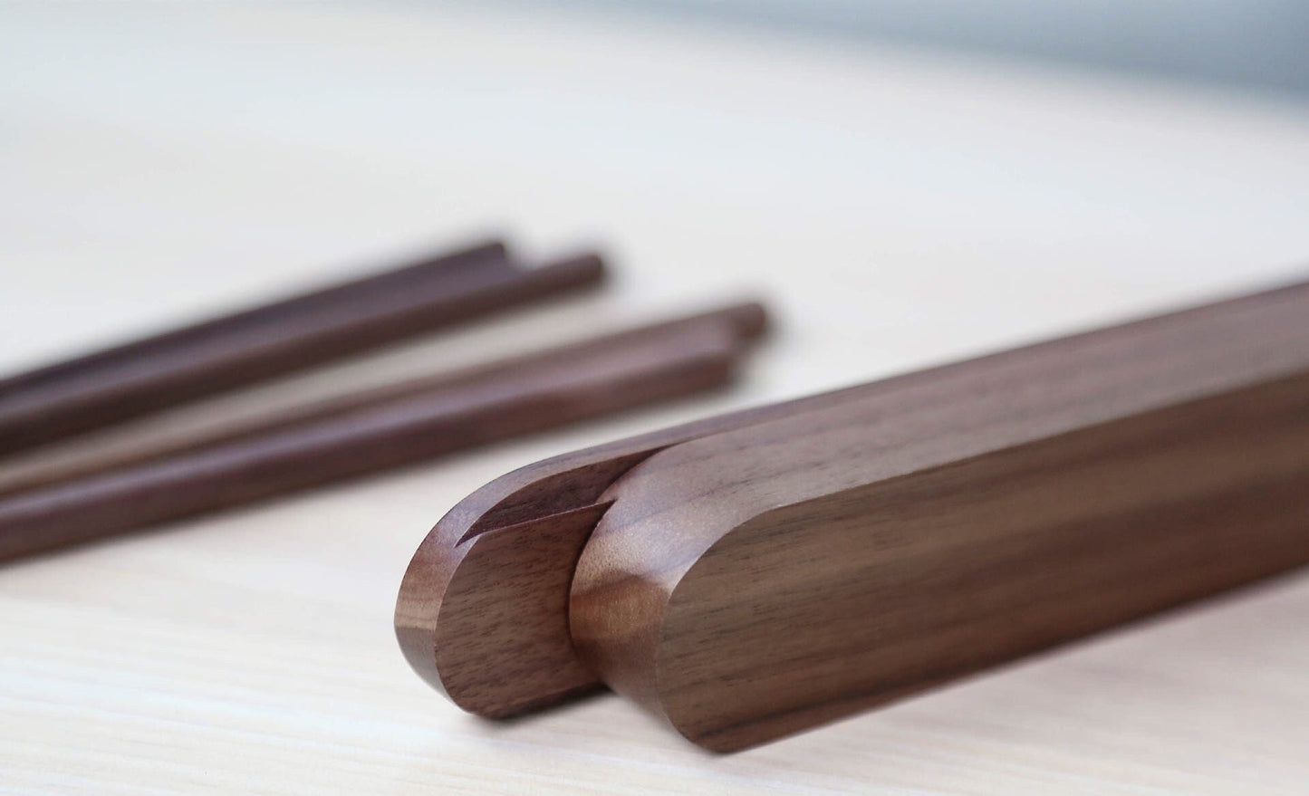 Gohobi A set of walnut chopsticks and box Chinese Japanese chopsticks oriental Gift ideas Table utensils