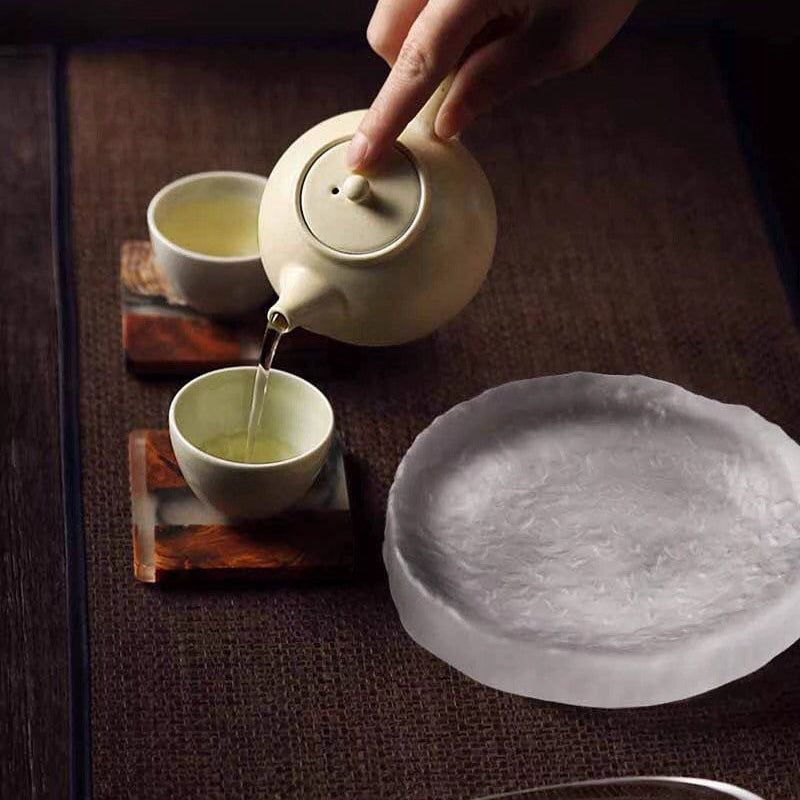 Gohobi Glass handmade Tea Trays Vintage Gongfu tea trays Japanese Chado Tea ceremony